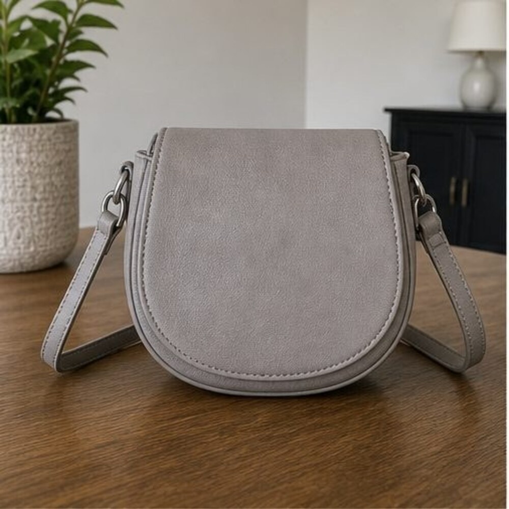 Merlot Suede Crossbody Bag